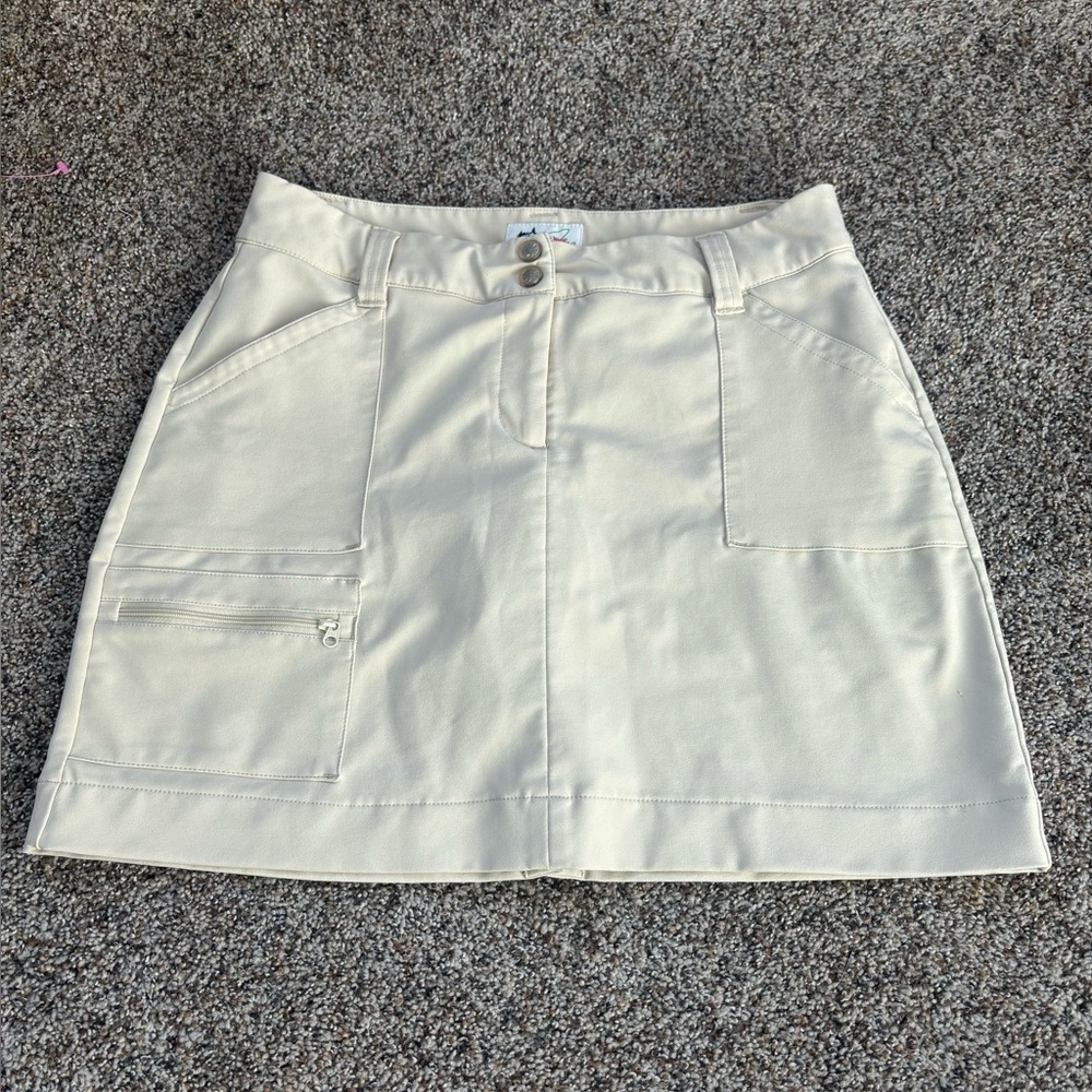 Cream Utility Mini Skirt world wide sportsman size 2